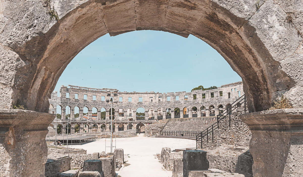 Walking Through the Old Town of Pula